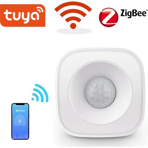 Tuya ZigBee/WiFi PIR Motion Sensor Wireless Infrared Detector Security Burglar Alarm Sensor Smart life APP Control Compatible