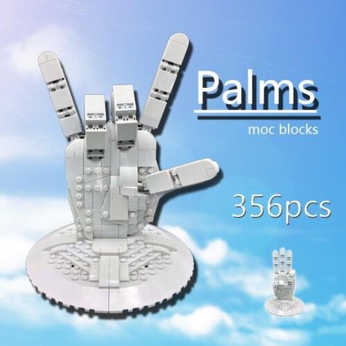 Childrens Building Block Game Educational Toy Moc Palm Model Small Particle Creative Hand Childrens Puzzle Toy Gift