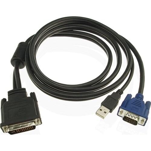 DVI M1-DA 30+5 Pin to 15Pin VGA + USB Projector Cable 1.8M