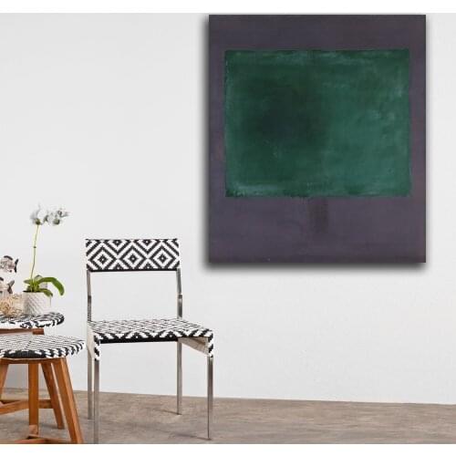 Mark Rothko (Green on Maroon) Style print Frameless Unframed Oil Painting Spray Canvas Waterproof airbrush square design art