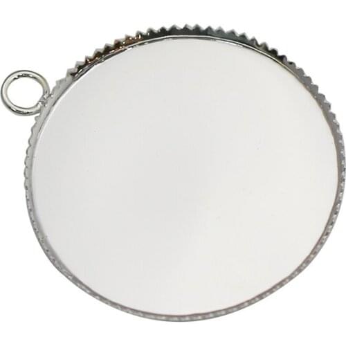 Beadsnice Brass Bezel Setting Cabochon Base Fits 25mm Round Pendant Base Blank Pendant Trays Jewelry Making Accessories 8591