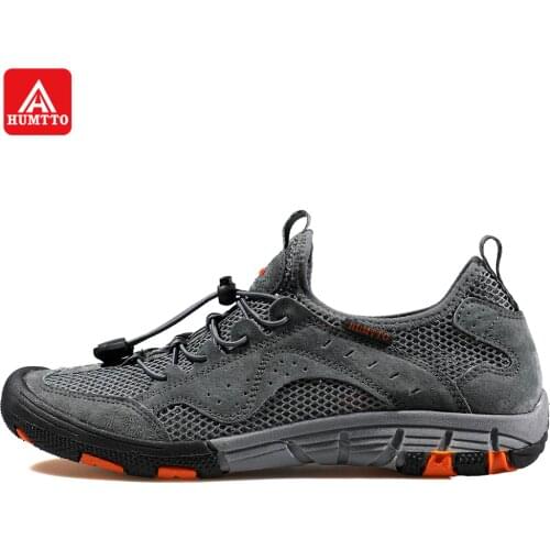 Humtto 2020 Summer Hot Sale Outdoor Breathable Mesh Man Shoes Non-slip Cushioning Wear-resistant Sneakers Men for Hiking Spring