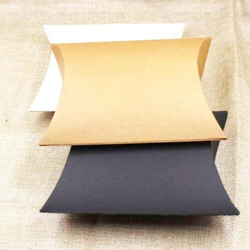 New 30pcs style hot large pillow candy packing box gift display black/brown/white cardboard gift package
