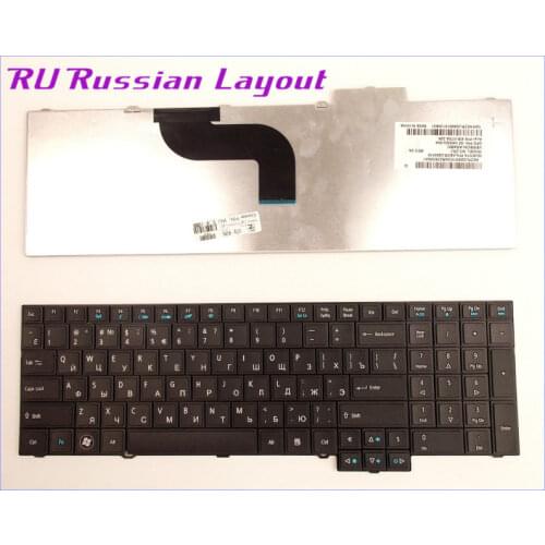 New RU Russian Version Laptop Keyboard for Acer Travelmate 6595T 6595TG 8573T 8573TG TM8573T NSK-AZ0SC Black Free Shipping