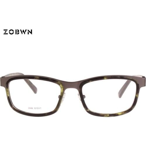 New Fashion business Glasses Frame acetate mix metal oculos de grau masculino Computer Women Glasses EyeGlasses Oculos De Grau