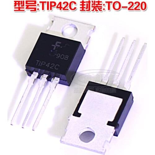 New TIP42C TO-220 PNP Darlington Transistor Output 100V 6A Straight
