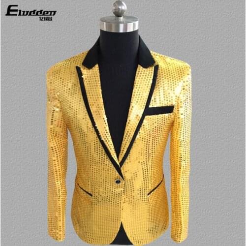 Choir clothes men suits designs masculino homme terno stage costumes for singers jacket men sequins blazer dance star style