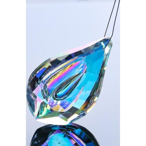 75mm Fire Polished AB Color Concave Crystal Pendant Pendant Chandelier Crystal Pendant Home Decor Accessory Loose Bead Curtain