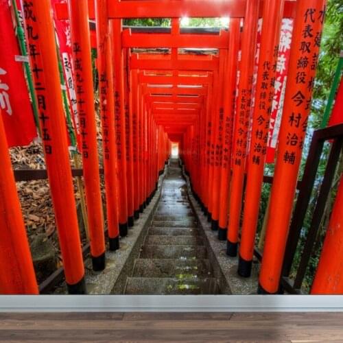 Dropshipping Colomac Geometric Wallpaper 3D Japanese Style Staircase Photography Decoration Mural Bedroom Wallpaper Tapety 3d