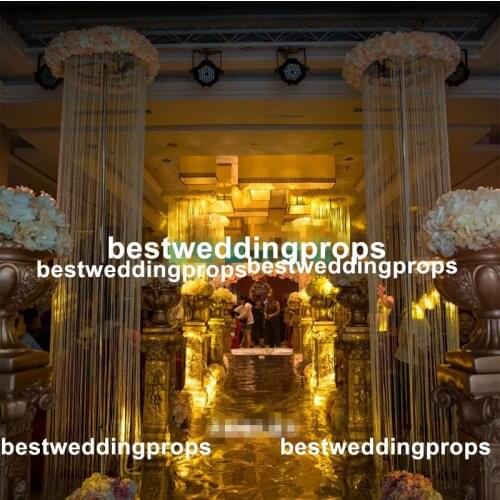 Stand up wholesale iron metal flower stand centerpiece wedding for wedding stage walkway aisle decor stand senyu01116