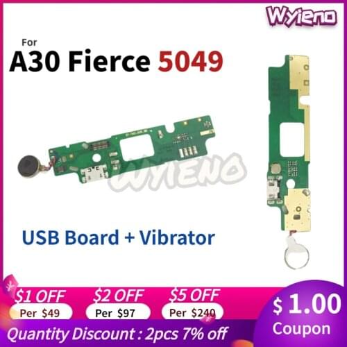 Wyieno For Alcatel A30 Fierce OT5049 5049 5049W USB Dock Charging Charger Port Microphone Mic Flex Cable Board