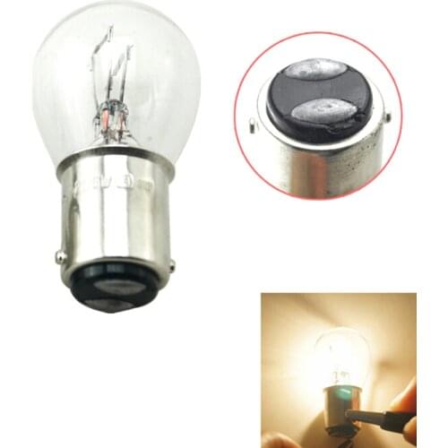 2Pcs/Set 1157 Bay15D 21/5W Car Reverse Backup Stop Brake Tail Light Bulb Yellow