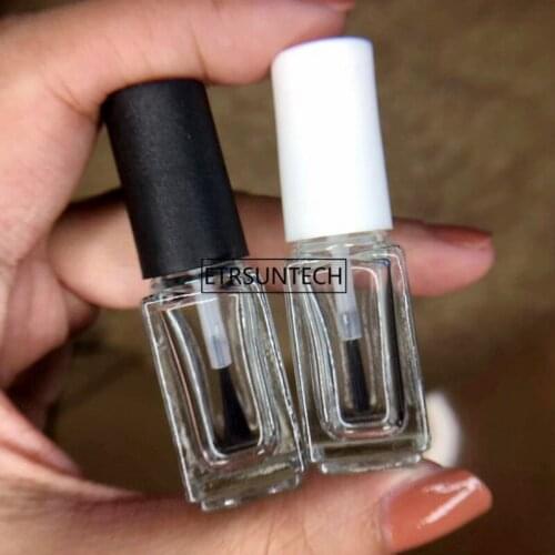 100pcs 5ml Nail Polish Bottles And Small Brush Nail Art Container MoreTransparent Glass Nail Oil Container Polish F2749