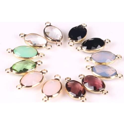 Druzy 12pcs Necklace Charm Pendant Mixed Rose Color White Crystal Black Onyx Opal Bracelet Connector DIY Fashion Jewelry Making