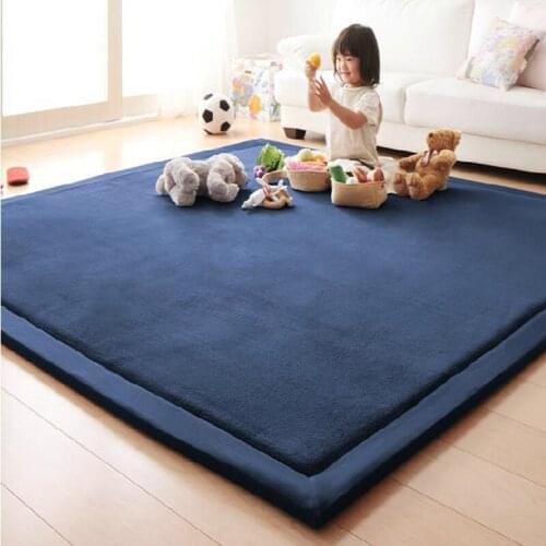 2cm Thick Childrens Rug Play Mats Coral Fleece Blanket Carpet Children Baby Crawling tatami Mats Cushion Mattress for Bedroom