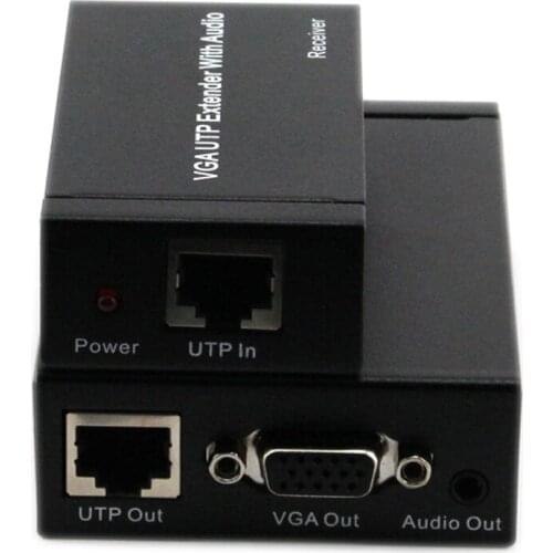 984ft/300m 1080P Long Range 984ft USB VGA Extender Over Cat5e Cat6 Ethernet Cable (Sender+Receiver)