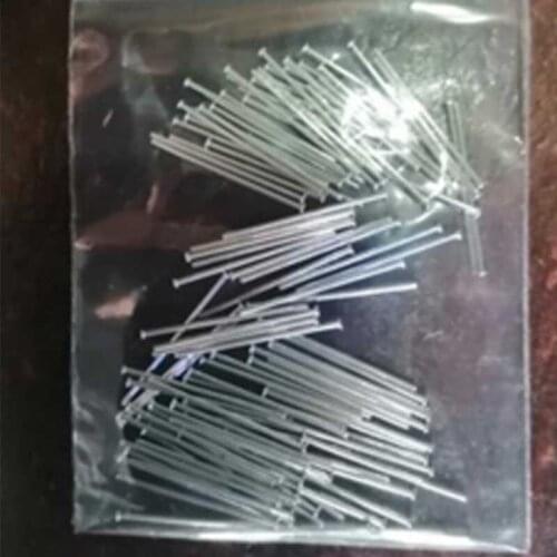 32pcs D0.5mm*15mm*1mm module power pin flat head cap straight needle tin-plating
