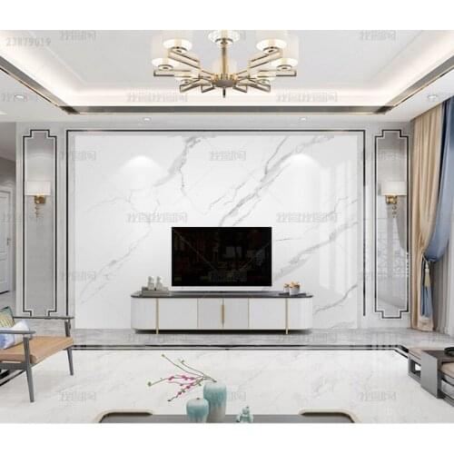 3D modern simple luxury white marble wallpaper living room sofa TV background wall dining room minimalist mural papel DE parede