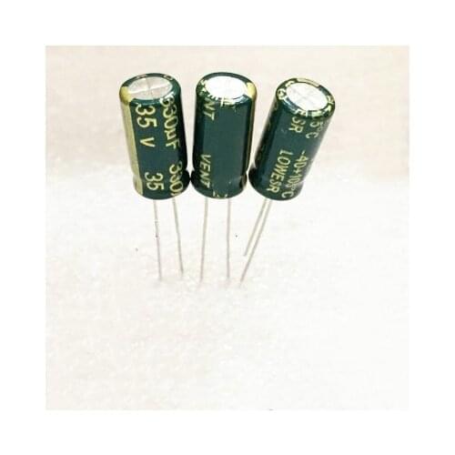 500pcs New 330UF 35V 8X16 LOW ESR Aluminum Electrolytic Capacitor 35V330UF