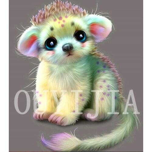 5D DIY Diamond Painting Cute Pet Puppy Full Square Round Rhinestone Embroidery Cross Stitch Craft Home Decoration