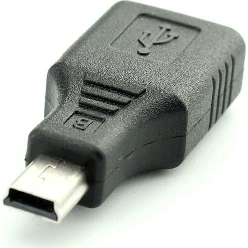 Tablet PC OTG Adapter USB Female Head To 5P Mini Male Head T-Type Car MP3 Adapter USB Female To MINI USB Male