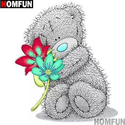 Homfun Full Square/Round Drill 5D DIY Diamond Painting "Cartoon bear" 3D Embroidery Cross Stitch Home Decor Gift A12860