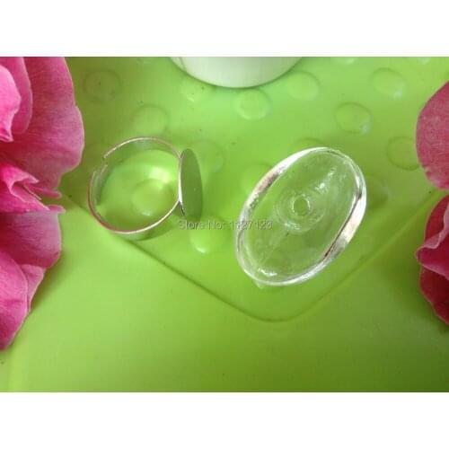 Free shipping !!50sets 16x22mm Oval Bubble Liquid Rings,glass bubble rings,Globe Bottle Rings,glass globe rings