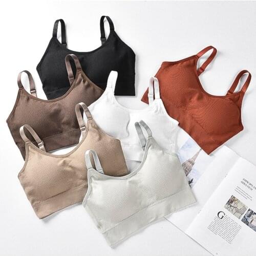 Seamless fitness candy women underwear cooling gathers shock-proof thin pad push up bra female intimate modis bralette lingerie