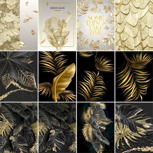 GATYZTORY 60x75cm DIY Painting By Numbers Golden Leaf Coloring Zero Basis HandPainted Oil Painting Unique Gift Home Decor