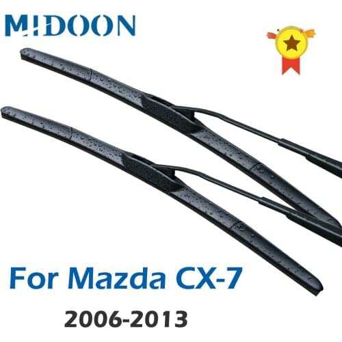 MIDOON Hybrid Wiper Blades for Mazda CX-7 ( CX7 ) Fit Hook Arms 2006 2007 2008 2009 2010 2011 2012 2013