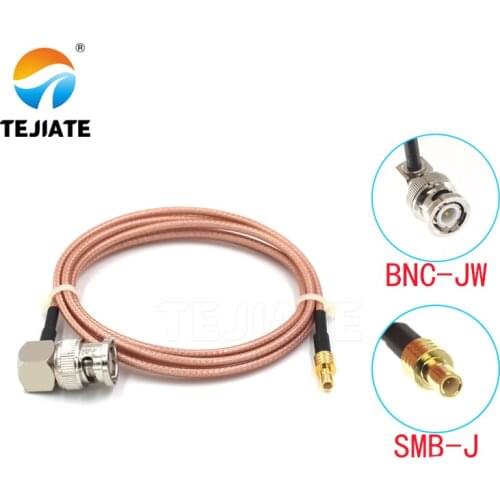 1PCS TEJIATE Adapter Cable BNC To SMB Type BNCJW Convert SMBJ 8-90CM 1M 1.5M 2M Length Connector RG316 Wire
