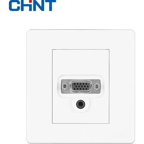 CHINT HD Audio Video Socket Ivory White Panel NEW2D Wall Switch Socket