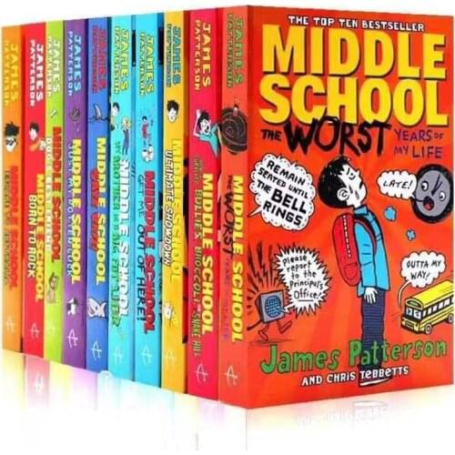 10 Books/Set Middle School English Reading Books Hell High School Life Campus Novels Books