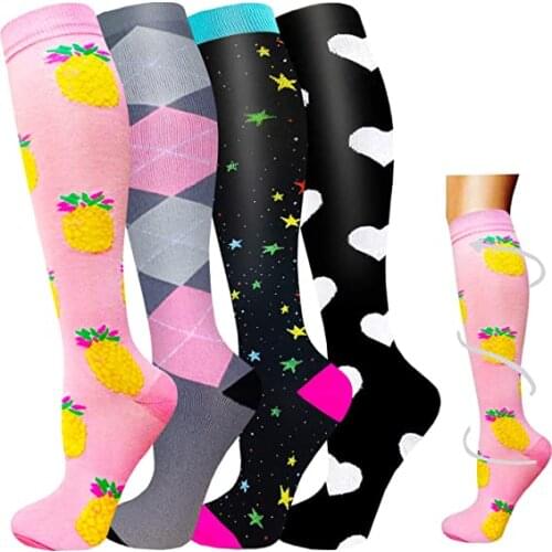 New Compression Stockings Knee High 20-30 Mmhg Fit Medical Edema Diabetes Pregnancy Varicose Veins Nursing Blood Circulation