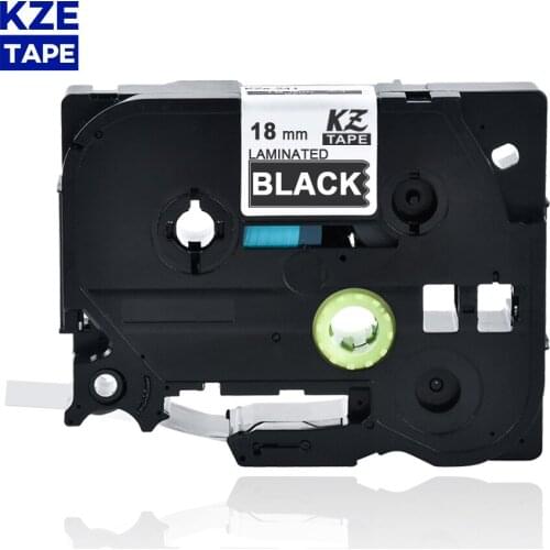 18mm Tze345 White on Black Laminated Label Tape Cassette Cartridge label ribbon tze tape Tze-345 tze 345 tze345 for P-touch PT