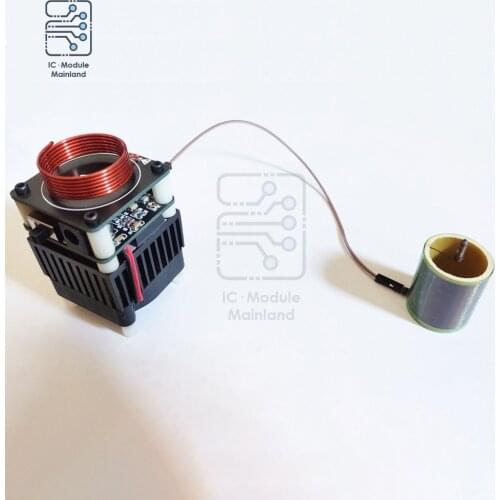 Mini Tesla Coil Electronic DIY Kit High Frequency HFSSTC Electronic Candle Plasma Flame Voltage Pulse DC 36V-48V EU/US Plug