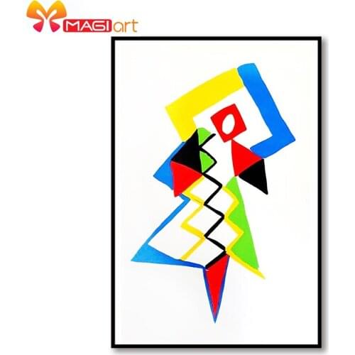 Cross stitch kits Embroidery needlework sets 11CT water soluble canvas patterns 14CT Full Abstract dancing girl -NCMP121