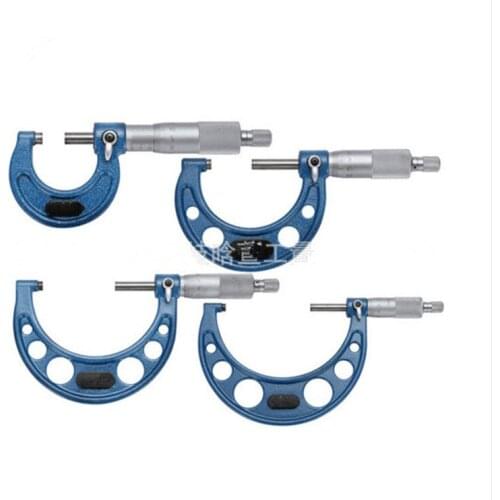 4pcs New Outside Micrometer Set Precision 0.01mm Accuracy Carbide Machinist Tools 0-25mm/25-50mm/50-75mm/75-100mm