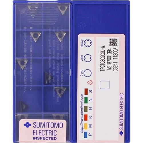 Original CNC Inserts Carbide TPGT080202L-W T1200A For Blade Processing