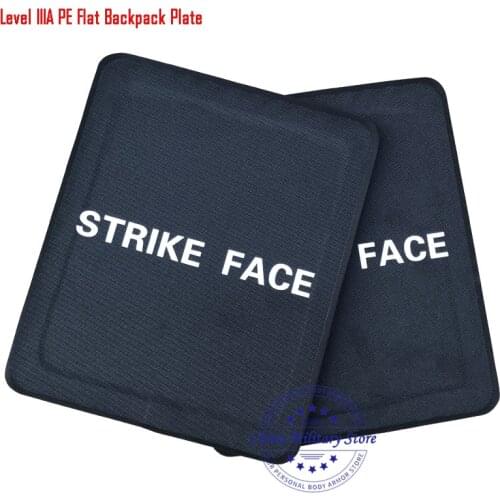 NIJ Level IIIA 10x12" PE Flat Ballistic Backpack Plate Insert Plate Hard Body Armor Ballistic Plate Protector