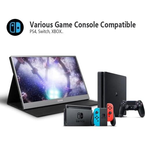 Portable Monitor Touchscreen 15.6'' 10-Point Touch FHD IPS Screen USB Type-C HDMI Display for Laptop PS4 Switch XBOX Phone