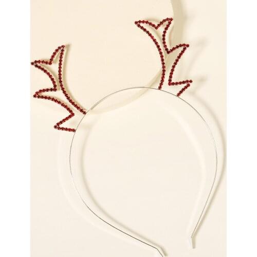 Antler Headbands Rhinestone Inlaid Handmade Hair Hoop Christmas Prom Costume Hair Accessory Gifts for Women Girls xqmg Christmas