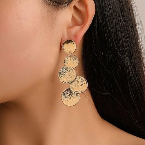 Kshmir Punk Exaggerated Big Circle Earring Female Fashion Jewelry Earring Female Ladies Jewelry Earrings Gold Metal Party Women