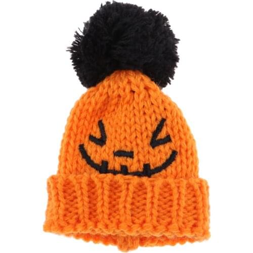 Lovely Knitted Pumpkin Beanie Hat Ski Cap Winter Garment For 12inch Girl Dolls for Kurhn Sweater Clothes Accessories
