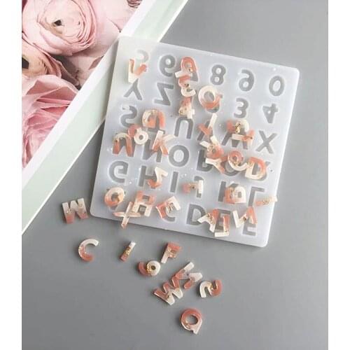 Silicone Mold With Capital Letter Alphabet Letter Number Decoration Craft Silicone Mold Epoxy Mold DIY Jewelry Making