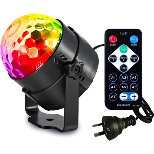 Led Disco Light Stage Lights DJ Crystal Magic Ball IR Remote Control Sound Activated Laser Projector Effect Lamp Music Christmas