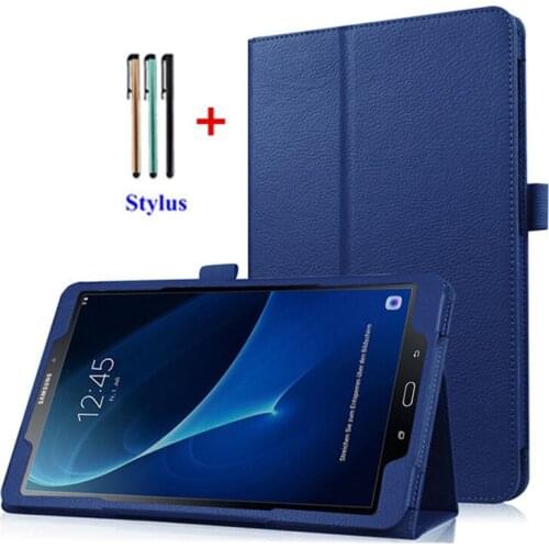 Slim Case for Samsung Galaxy Tab A 10.1 2016 SM-T580 T585 T580N Stand Folding Cover for Samsung Tab A 10.1 2019 T510 T515 +Pen