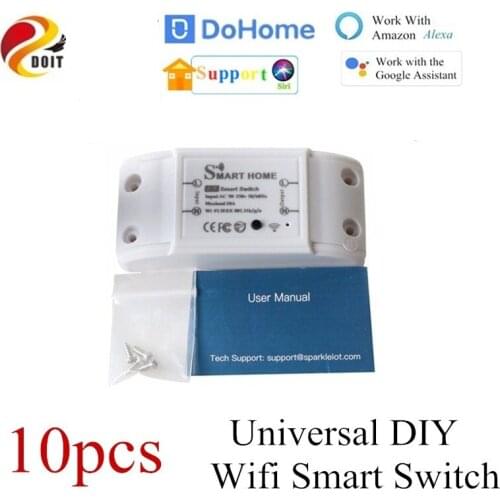 DoHome Wifi Smart Switch Smart Circuit Breaker Universal DIY Outlet Remote Control Socket Interruptter Support Siri/Alexa/Google