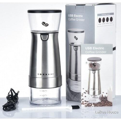 USB Automatic Coffee Grinder Machine Household Grinding Coffee Beans Grinders Mill Stainless Steel Kitchen Tool Accessories