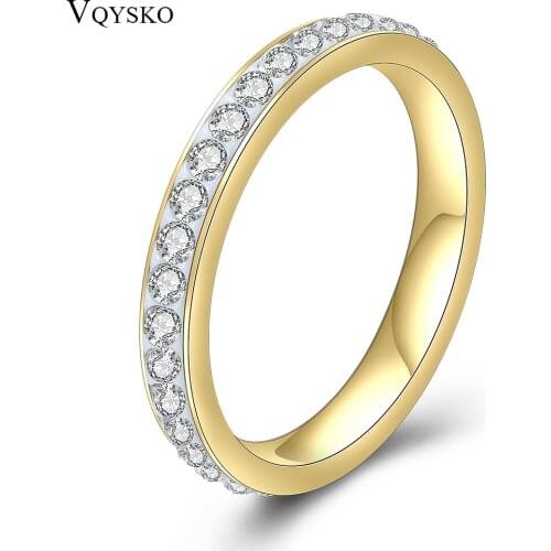 Wedding Jewelry Engagement Rings Hot Sale Lady Gold Color Rings for Woman